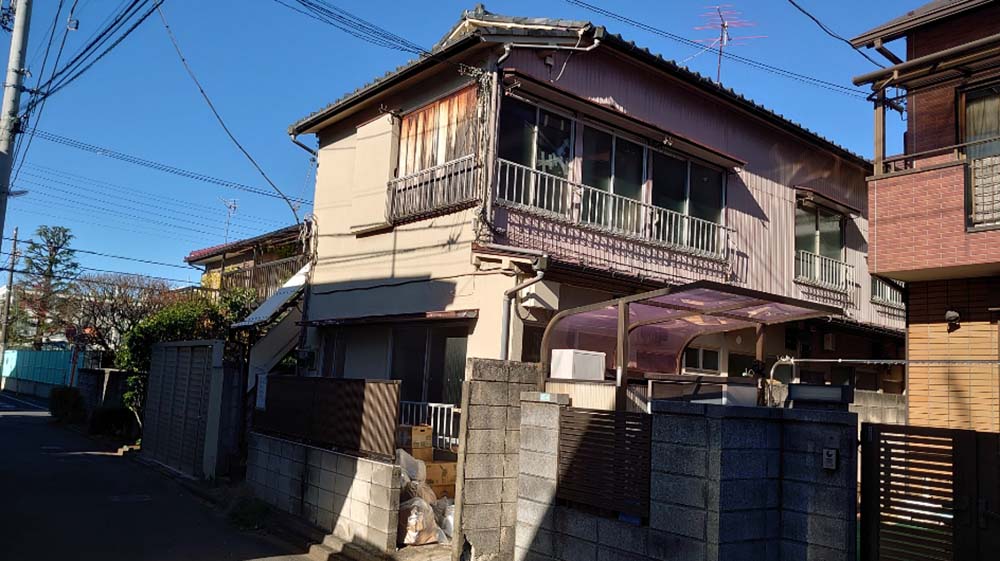 東京都中野区の木造二階建てアパートの解体工事｜施工前
